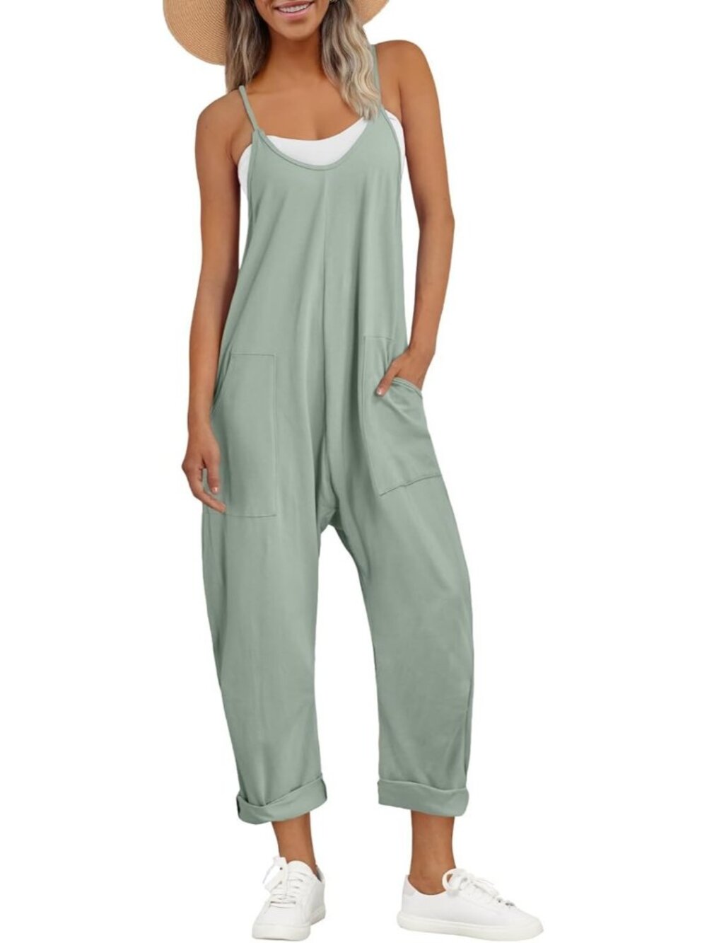 Women's Jumpsuits Sage Cotton Casual Comfortable Stretchy Summer Outfits